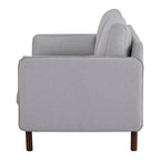 Canapé Causeuse Yucca Moderne, Polyester / Cuir Vegan - 2 Coussins Inclus