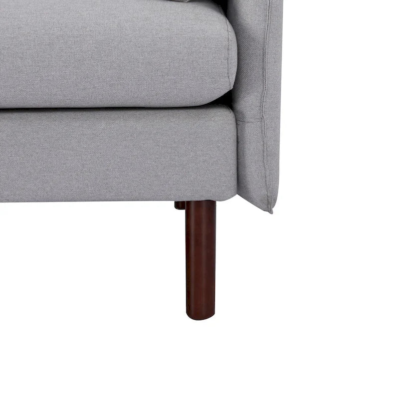 Canapé Causeuse Yucca Moderne, Polyester / Cuir Vegan - 2 Coussins Inclus