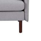 Canapé Causeuse Yucca Moderne, Polyester / Cuir Vegan - 2 Coussins Inclus