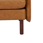 Canapé Causeuse Yucca Moderne, Polyester / Cuir Vegan - 2 Coussins Inclus