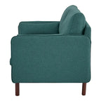 Canapé Causeuse Yucca Moderne, Polyester / Cuir Vegan - 2 Coussins Inclus