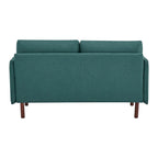 Canapé Causeuse Yucca Moderne, Polyester / Cuir Vegan - 2 Coussins Inclus