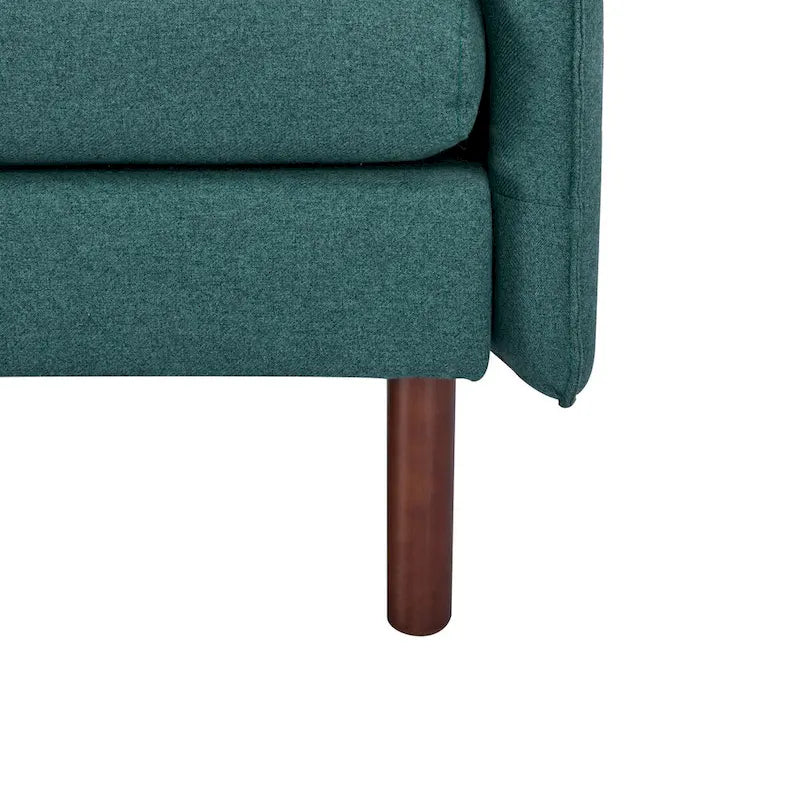 Canapé Causeuse Yucca Moderne, Polyester / Cuir Vegan - 2 Coussins Inclus