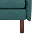 Canapé Causeuse Yucca Moderne, Polyester / Cuir Vegan - 2 Coussins Inclus