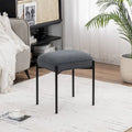 Repose-pieds ottoman rectangulaire capitonné en sherpa agneau