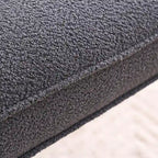 Repose-pieds ottoman rectangulaire capitonné en sherpa agneau