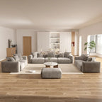 Oversized Corduroy Fabrics Sectional Sofa Set