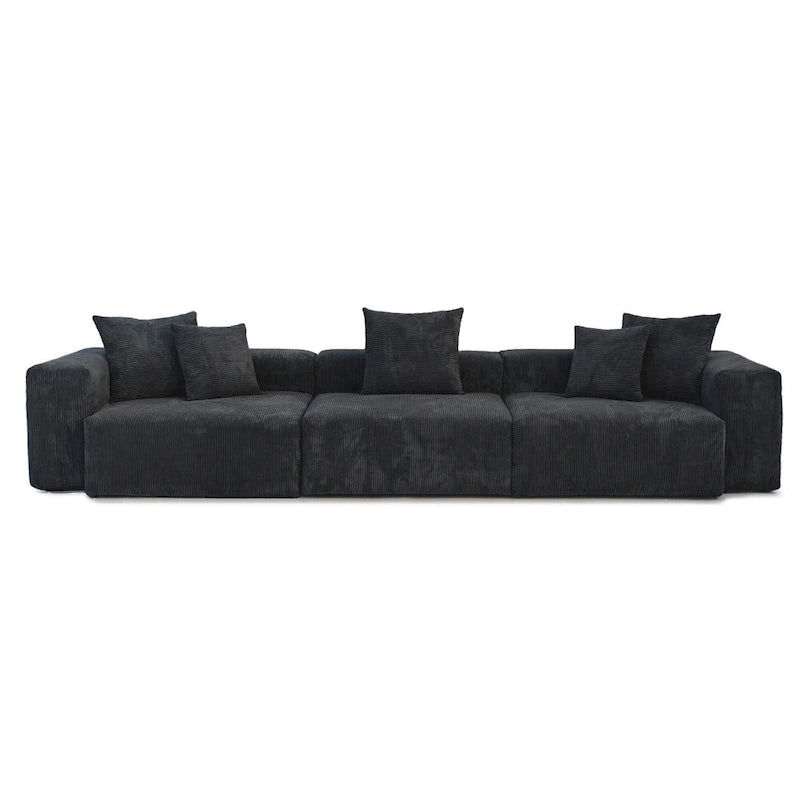 Oversized Corduroy Fabrics Sectional Sofa Set