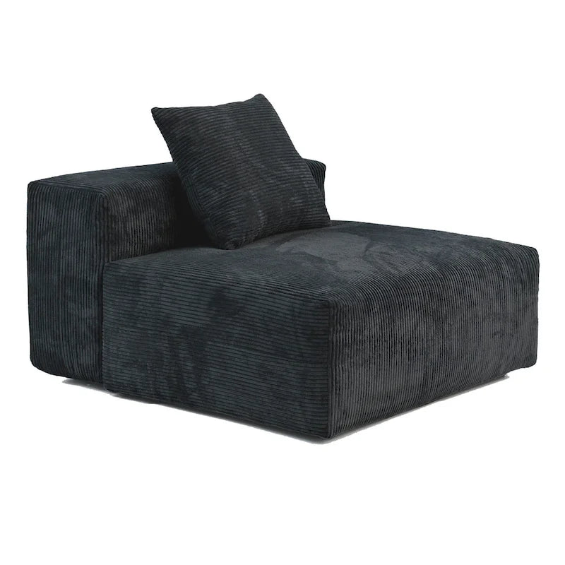 Oversized Corduroy Fabrics Sectional Sofa Set