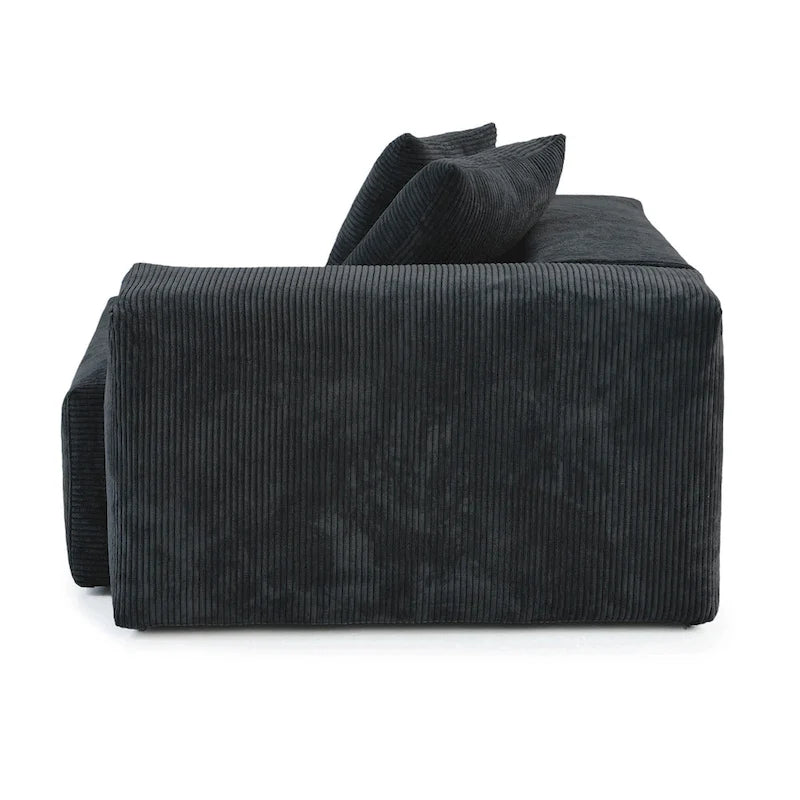 Oversized Corduroy Fabrics Sectional Sofa Set