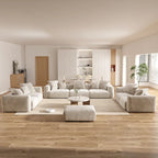 Oversized Corduroy Fabrics Sectional Sofa Set