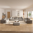 Oversized Corduroy Fabrics Sectional Sofa Set