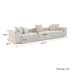 Oversized Corduroy Fabrics Sectional Sofa Set