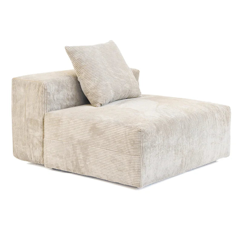 Oversized Corduroy Fabrics Sectional Sofa Set