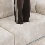 Oversized Corduroy Fabrics Sectional Sofa Set
