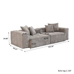 Oversized Corduroy Fabrics Sectional Sofa Set