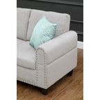Alger 98 Wide Left Hand Facing Sofa & Chaise with Ottoman