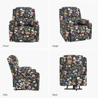 Larry Traditional Floral Dual Motor Heated Lift Assist Power Recliner with Massage Set of 2 by HULALA HOME