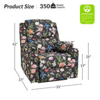 Larry Traditional Floral Dual Motor Heated Lift Assist Power Recliner with Massage Set of 2 by HULALA HOME