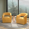 SEYNAR Modern Glam Velvet 360 Degree Swivel Open-Back Accent Armchair Set of 2