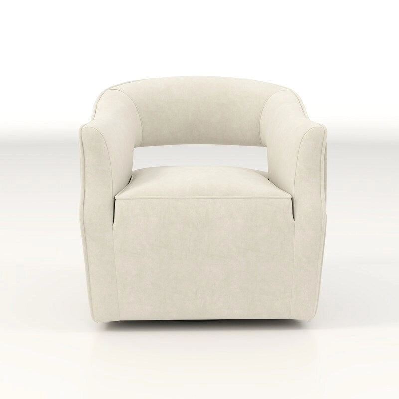 SEYNAR Modern Glam Velvet 360 Degree Swivel Open-Back Accent Armchair Set of 2