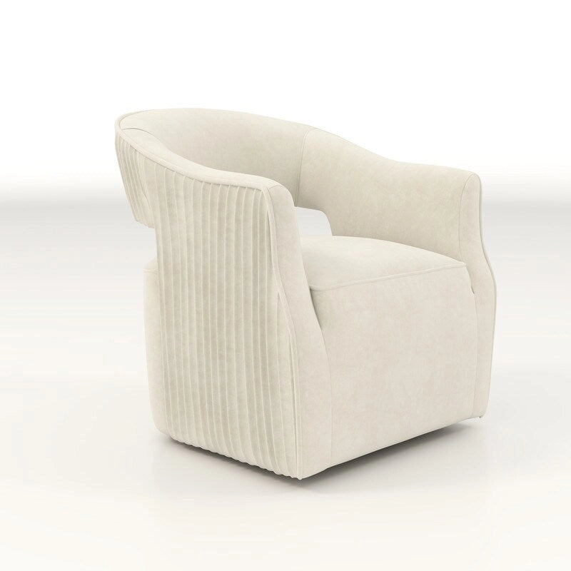 SEYNAR Modern Glam Velvet 360 Degree Swivel Open-Back Accent Armchair Set of 2