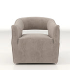 SEYNAR Modern Glam Velvet 360 Degree Swivel Open-Back Accent Armchair Set of 2