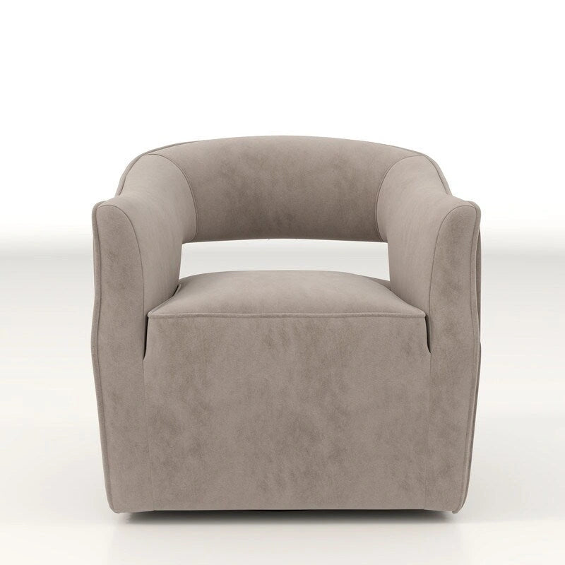 SEYNAR Modern Glam Velvet 360 Degree Swivel Open-Back Accent Armchair Set of 2