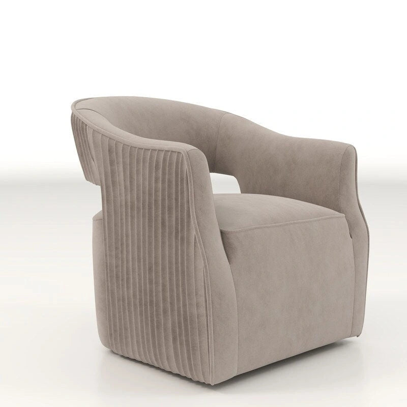 SEYNAR Modern Glam Velvet 360 Degree Swivel Open-Back Accent Armchair Set of 2