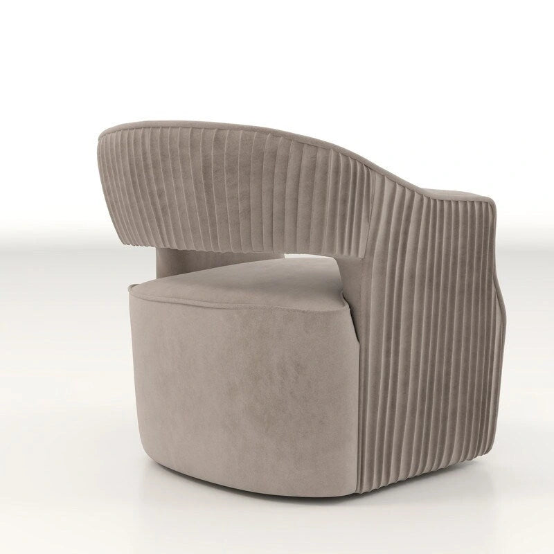 SEYNAR Modern Glam Velvet 360 Degree Swivel Open-Back Accent Armchair Set of 2