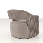 SEYNAR Modern Glam Velvet 360 Degree Swivel Open-Back Accent Armchair Set of 2