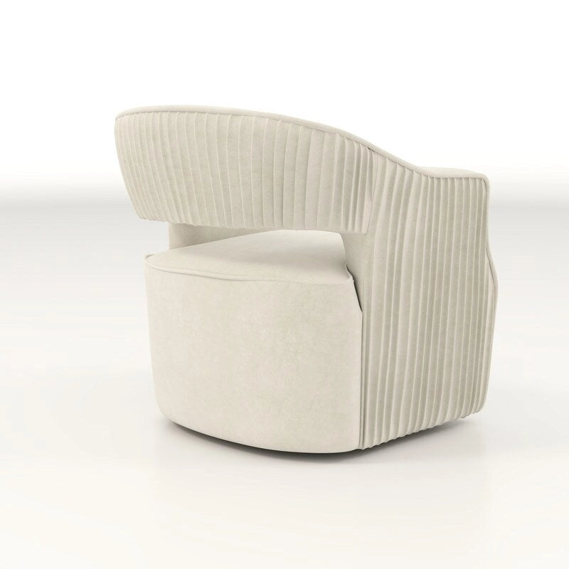 SEYNAR Modern Glam Velvet 360 Degree Swivel Open-Back Accent Armchair Set of 2