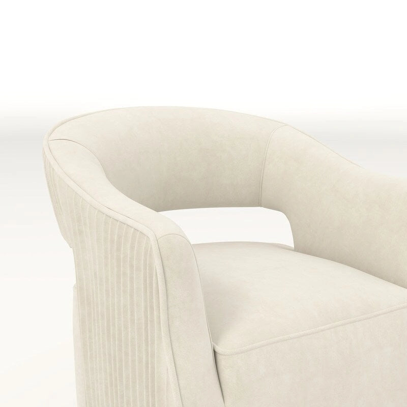 SEYNAR Modern Glam Velvet 360 Degree Swivel Open-Back Accent Armchair Set of 2