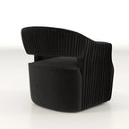 SEYNAR Modern Glam Velvet 360 Degree Swivel Open-Back Accent Armchair Set of 2
