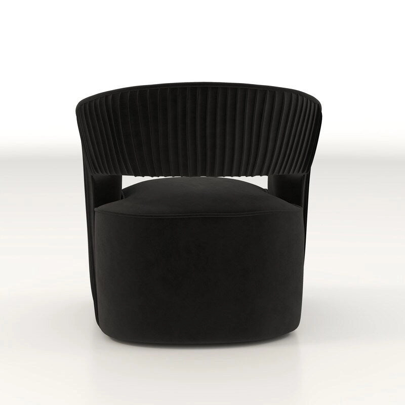 SEYNAR Modern Glam Velvet 360 Degree Swivel Open-Back Accent Armchair Set of 2