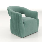 SEYNAR Modern Glam Velvet 360 Degree Swivel Open-Back Accent Armchair Set of 2