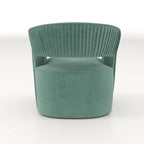 SEYNAR Modern Glam Velvet 360 Degree Swivel Open-Back Accent Armchair Set of 2