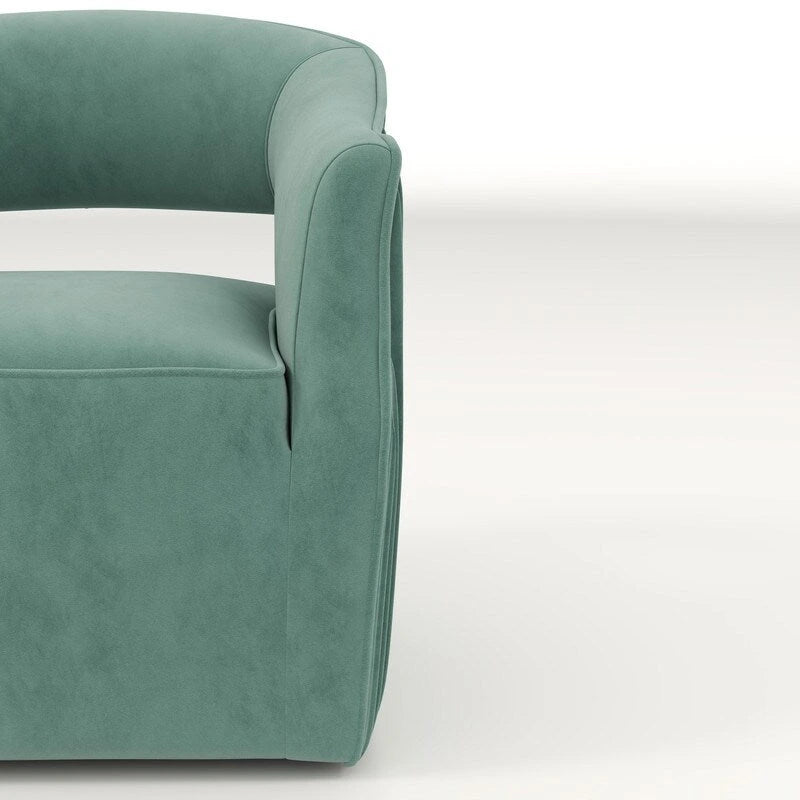 SEYNAR Modern Glam Velvet 360 Degree Swivel Open-Back Accent Armchair Set of 2