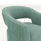SEYNAR Modern Glam Velvet 360 Degree Swivel Open-Back Accent Armchair Set of 2