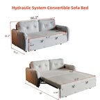 Canapé-lit convertible Queen 66,2 avec rangement et 2 coussins moelleux