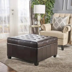 Banc ottoman de rangement capitonné