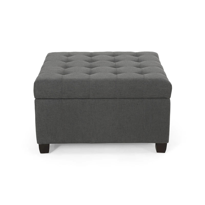 Banc ottoman de rangement capitonné