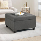 Banc ottoman de rangement capitonné