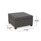 Banc ottoman de rangement capitonné