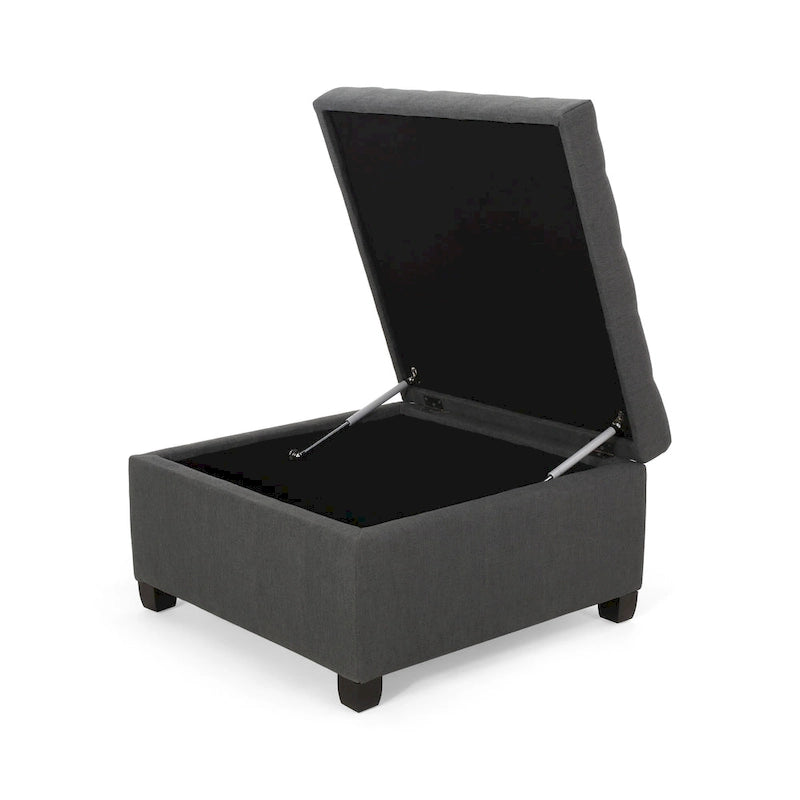 Banc ottoman de rangement capitonné