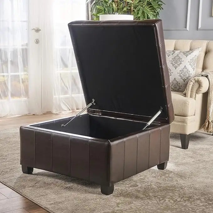 Banc ottoman de rangement capitonné