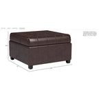 Banc ottoman de rangement capitonné