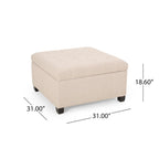 Banc ottoman de rangement capitonné