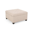 Banc ottoman de rangement capitonné