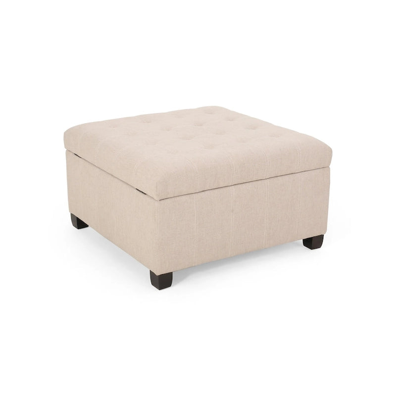 Banc ottoman de rangement capitonné
